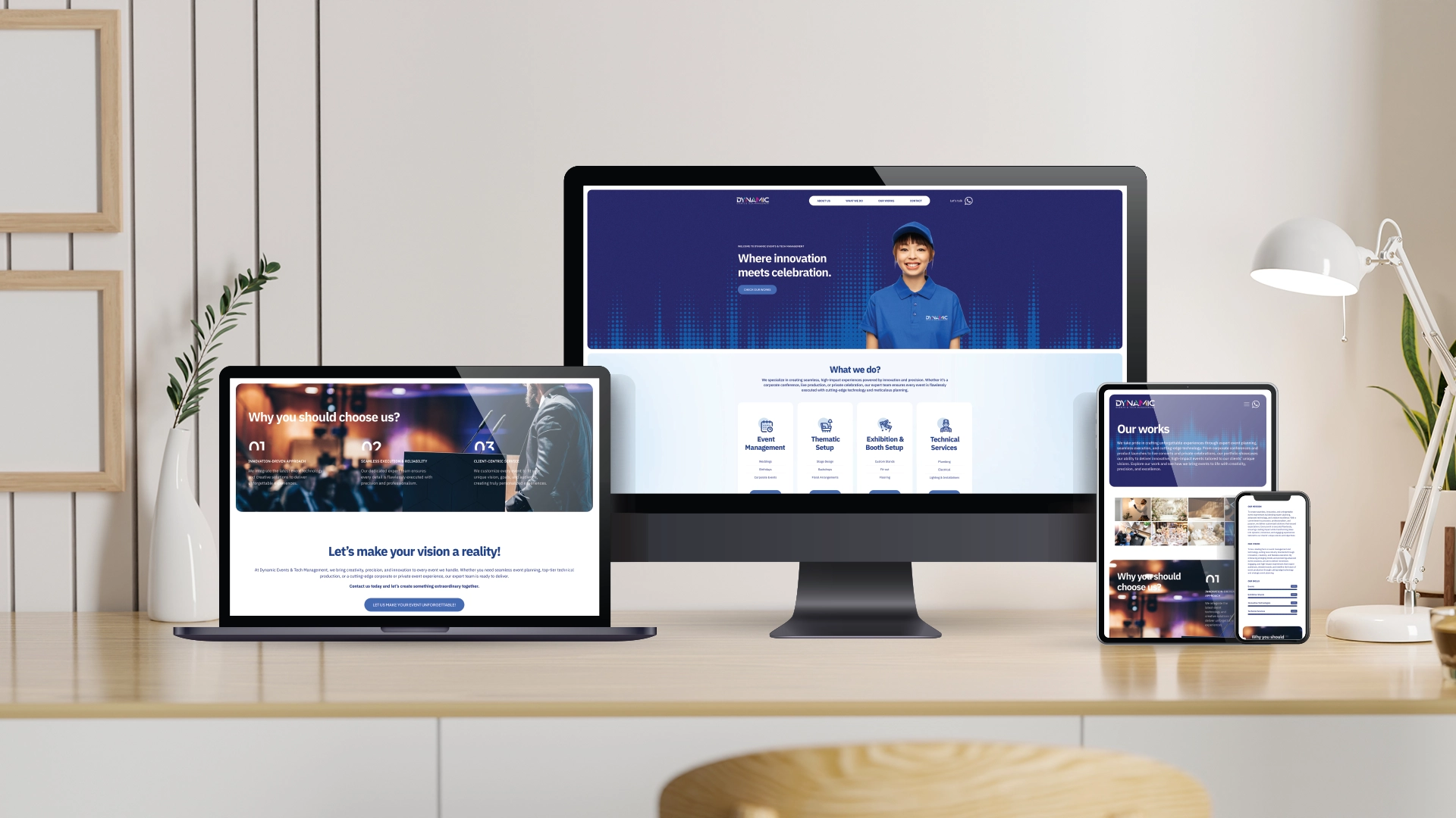 Dynamic responsive website